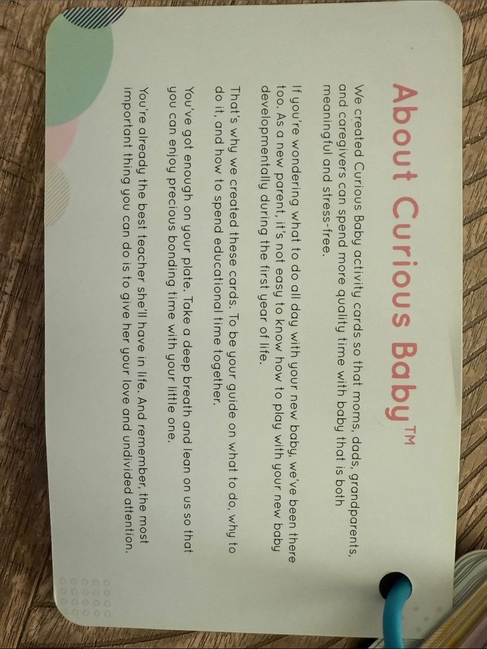 LoveEvery Curious Baby Activity Cards